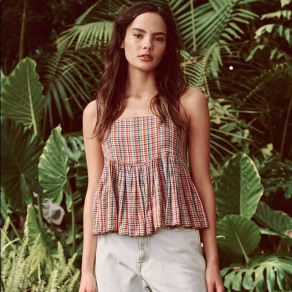 THE GREAT. THE DAINTY CAMI - MIDSUMMER PLAID